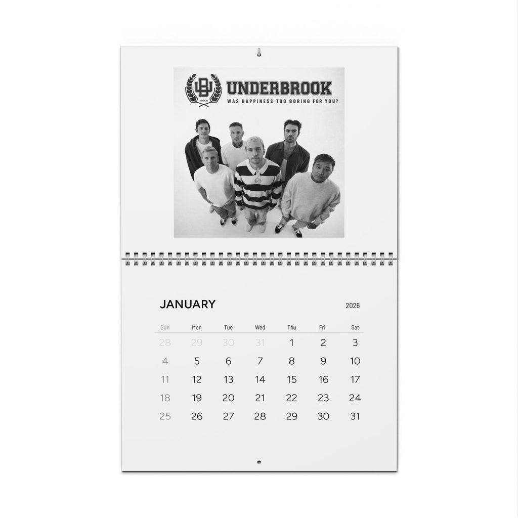 Underbrook Band 2026 Wall Calendar — Photo Calendar with Monthly Dates